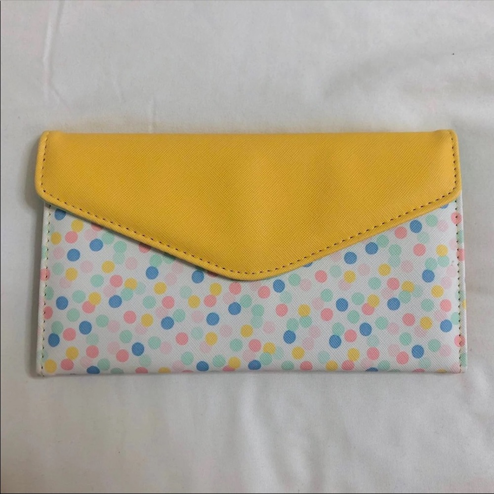 Colorful Pastel Polka Dot Clutch Wallet